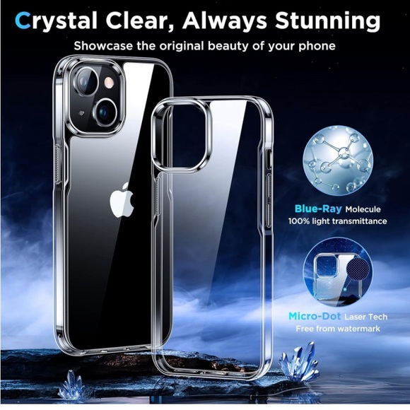 New for iPhone 15 Case14, 13 Case Clear Mil-Grade Drop Protection - Picture 3 of 8